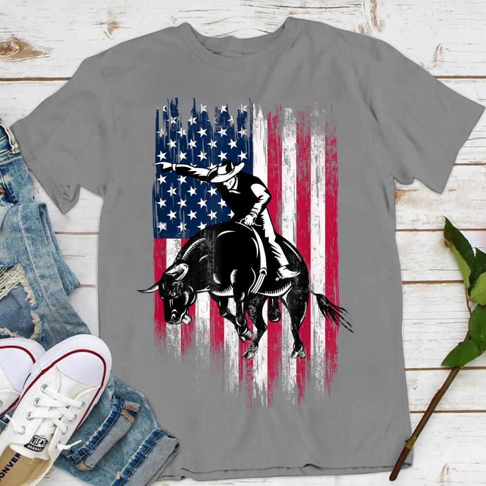 american flag rodeo shirt